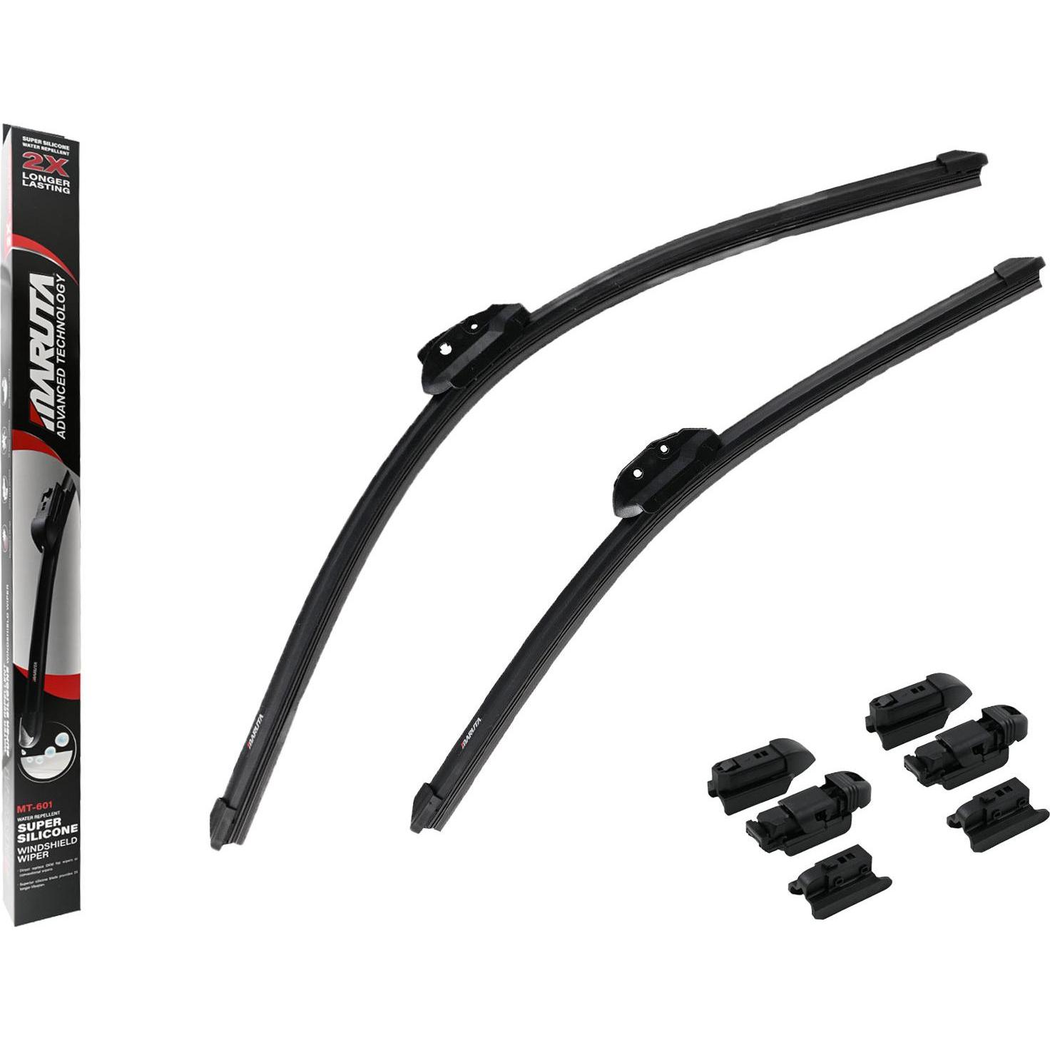 Maruta, Wischerblätter, Scheibenwischer SET 600 mm / 475 mm für Frontscheibe, Aero-dynamik optimierte Wischerblätter aus...