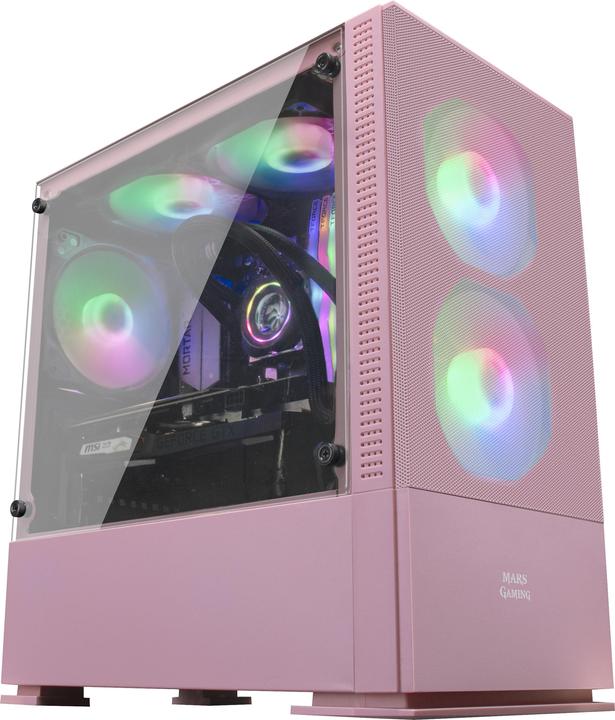 Actual product image Mars Gaming Boitier Mini Tour Micro Atx Mcz RGB Avec Panneau Vitré (Rose) (mATX, Mini-ITX)