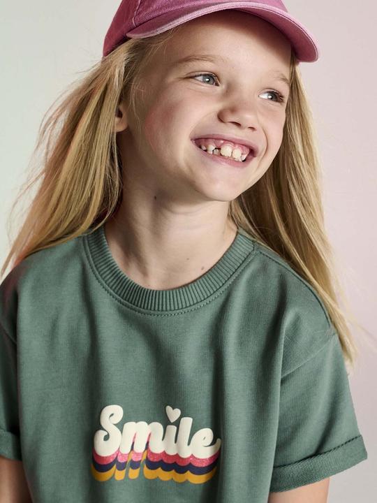 Produktbild Vertbaudet Leichtes Mädchen Sweatkleid mit Aufdruck (116)