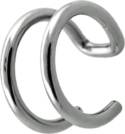 Immagine prodotto Star Piercing Fake Ear Cuff silber mit 2 Ringen (senza ottone, Acciaio chirurgico 316L)