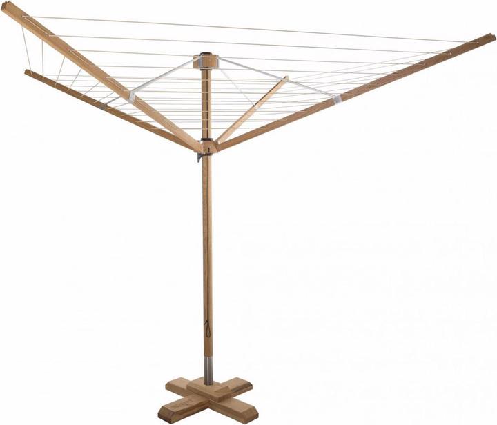 Produktbild Stewi OAK Eiche & Chromstahl Wäschespinne (50 m)
