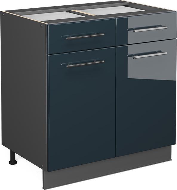 Blue, Charcoal, Dark blue high gloss