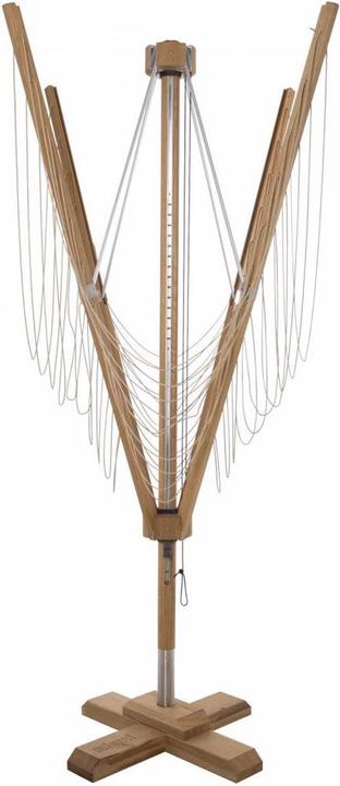 Produktbild Stewi OAK Eiche & Chromstahl Wäschespinne (50 m)
