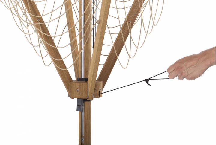 Produktbild Stewi OAK Eiche & Chromstahl Wäschespinne (50 m)