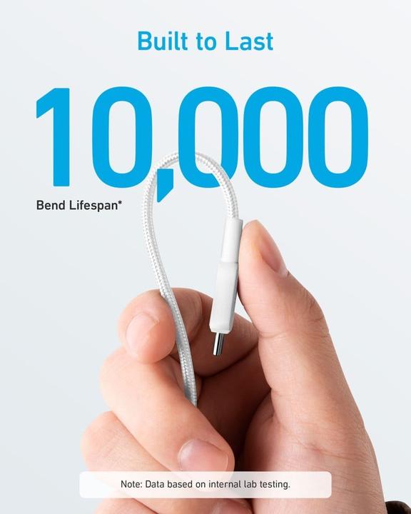 Produktbild Anker CABLE 322 USB-C A USB-C 1,8M 60W BLANCO (1.80 m)