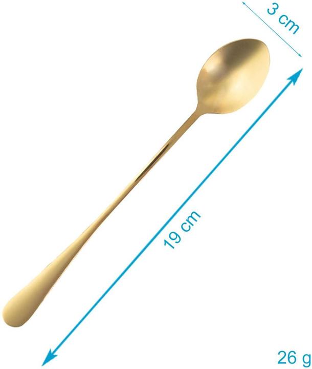 Actual product image Intirilife Eislöffel mit langem Stiel für Dessert Kaffee (6 pcs., Scoops)