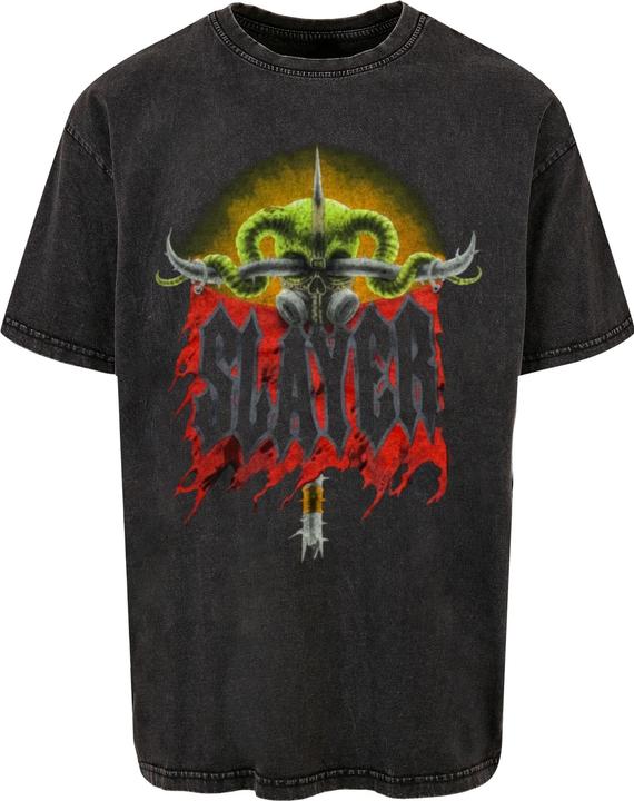 Produktbild Merchcode Slayer - Banner Acid Washed Oversize Tee - 170469 (S)