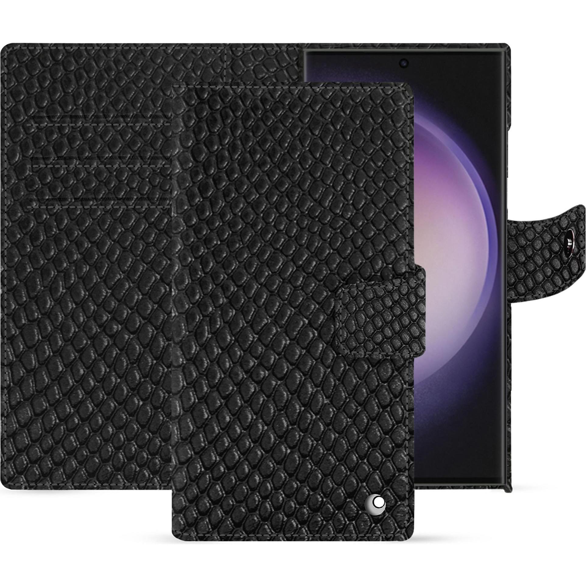 Noreve Lederschutzhülle (Samsung Galaxy S24 Ultra), Smartphone Hülle, Schwarz