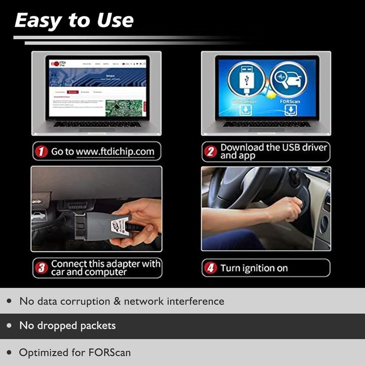 Produktbild Vgate OBD-II USB Diagnosegerät für FORScan mit Auto Switch