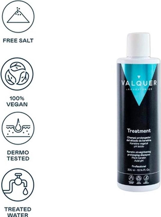 Actual product image Valquer Keratin Smoothing Shampoo 300ml (300 ml, Liquid shampoo)