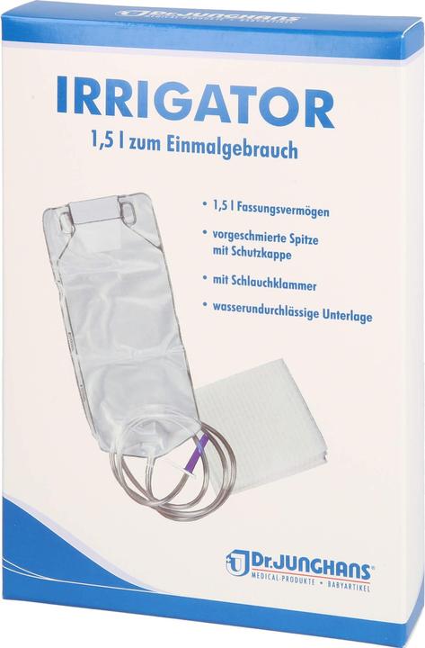 Produktbild Dr. Junghans Irrigator 1,5L zum Einmalgebrauch kompl.m.Unterlag, 1 St (1 x)