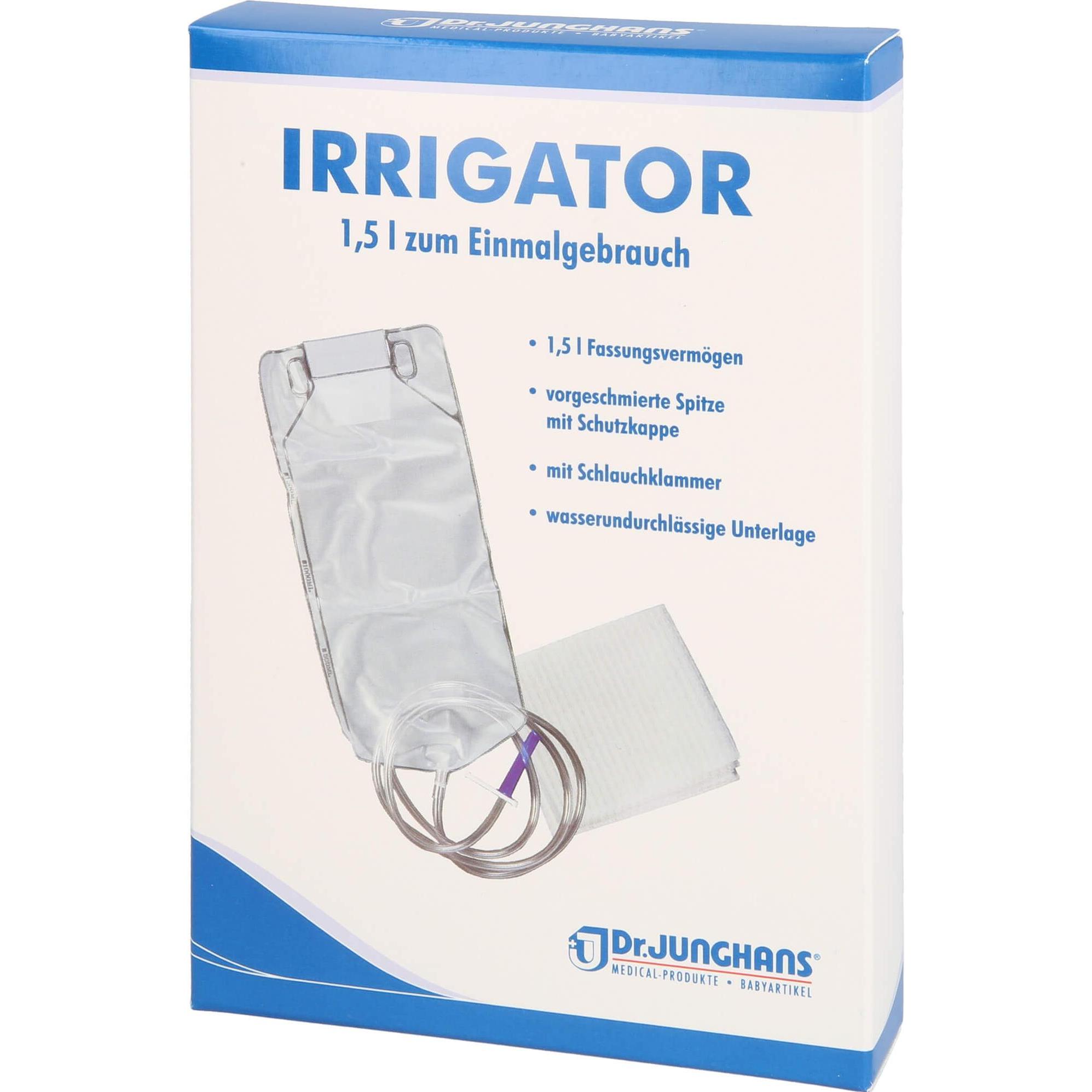 Thumbnail - Dr. Junghans, Inkontinenzhygiene, Irrigator 1,5L zum Einmalgebrauch kompl.m.Unterlag, 1 St (1 x)