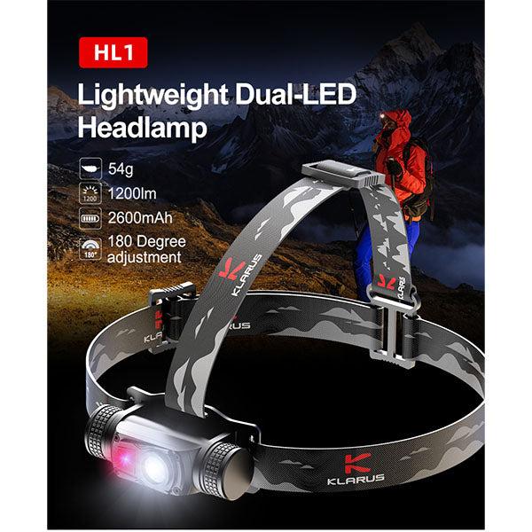 Actual product image Klarus HL1, 1,200 lumen (1200 lm)