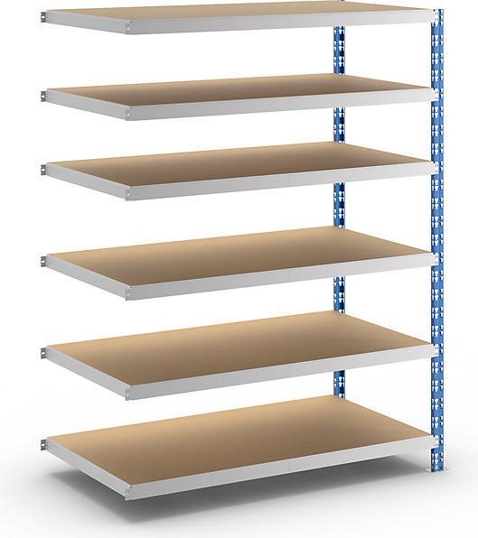 Actual product image eurokraft basic Wide span boltless shelf unit with chipboard shelves, depth 800 mm, extension