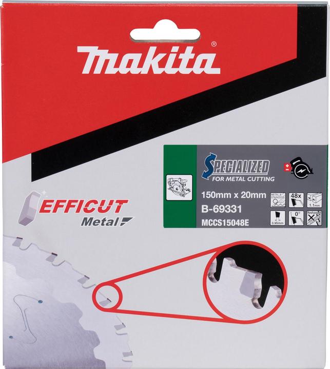Actual product image Makita EFFICUT saw blade 150x20mmx 48 teeth