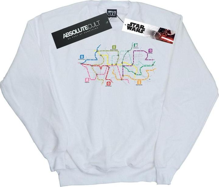 Actual product image Star Wars Mens Subway Map Logo Sweatshirt (XL)