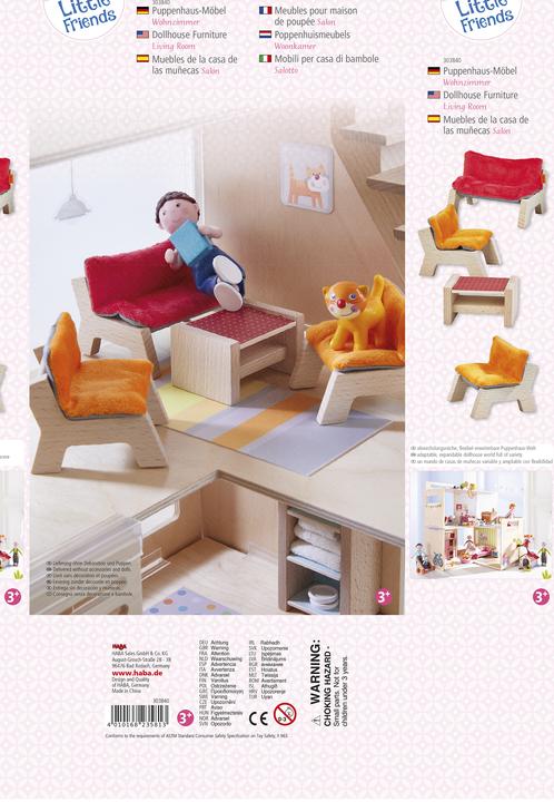 Produktbild Haba Little Friends – Puppenhaus-Möbel Wohnzimmer