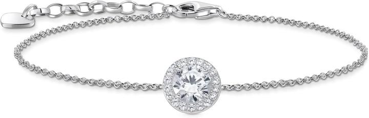 Actual product image Thomas Sabo Bracelet with halo pendant and white stones (16 cm, 925 silver)