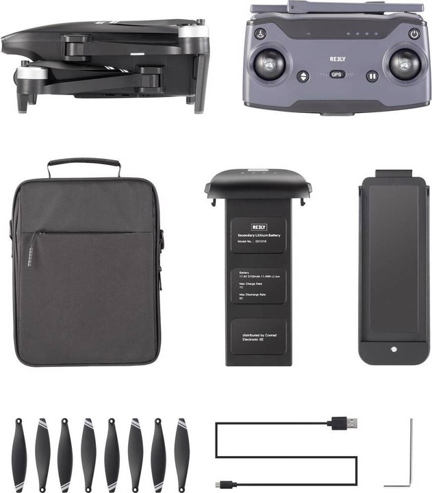 Produktbild Reely Quadrocopter GPS 4K DRONE GRII RTF (31 min, 538 g)
