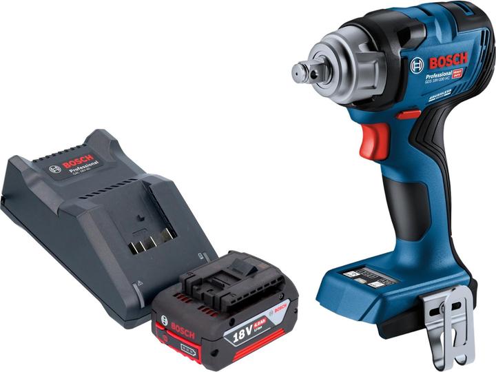 Produktbild Bosch Professional Bosch GDS 18V-330 HC Professional Akku Schlagschrauber 18 V 330 Nm 1/2" Brushless + 1x Akku 4,0 Ah (Akkubetrieb)