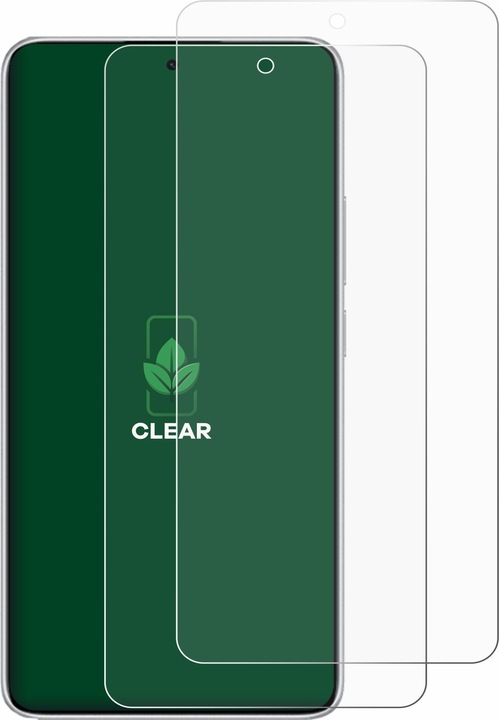 Actual product image ScreenLeaf Protective film sustainable screen protector screen protector film clear transparent (2 Piece, Xiaomi Redmi Note 14)