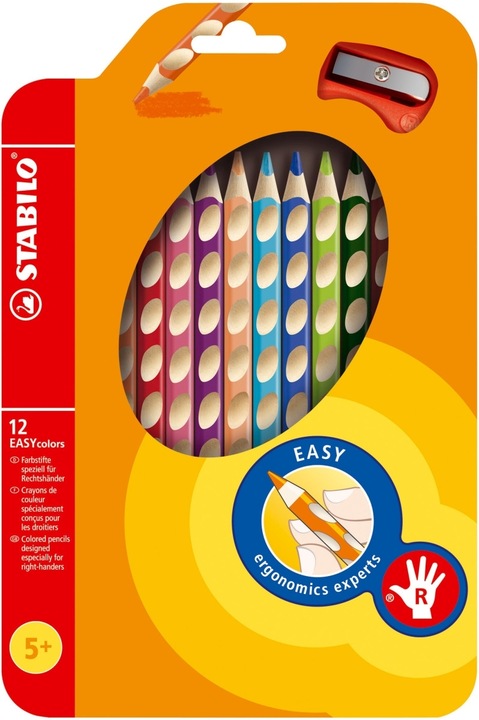 Produktbild STABILO EASYcolors ergonomischer Buntstift für Rechtshänder (Mehrfarbig, 12 x)
