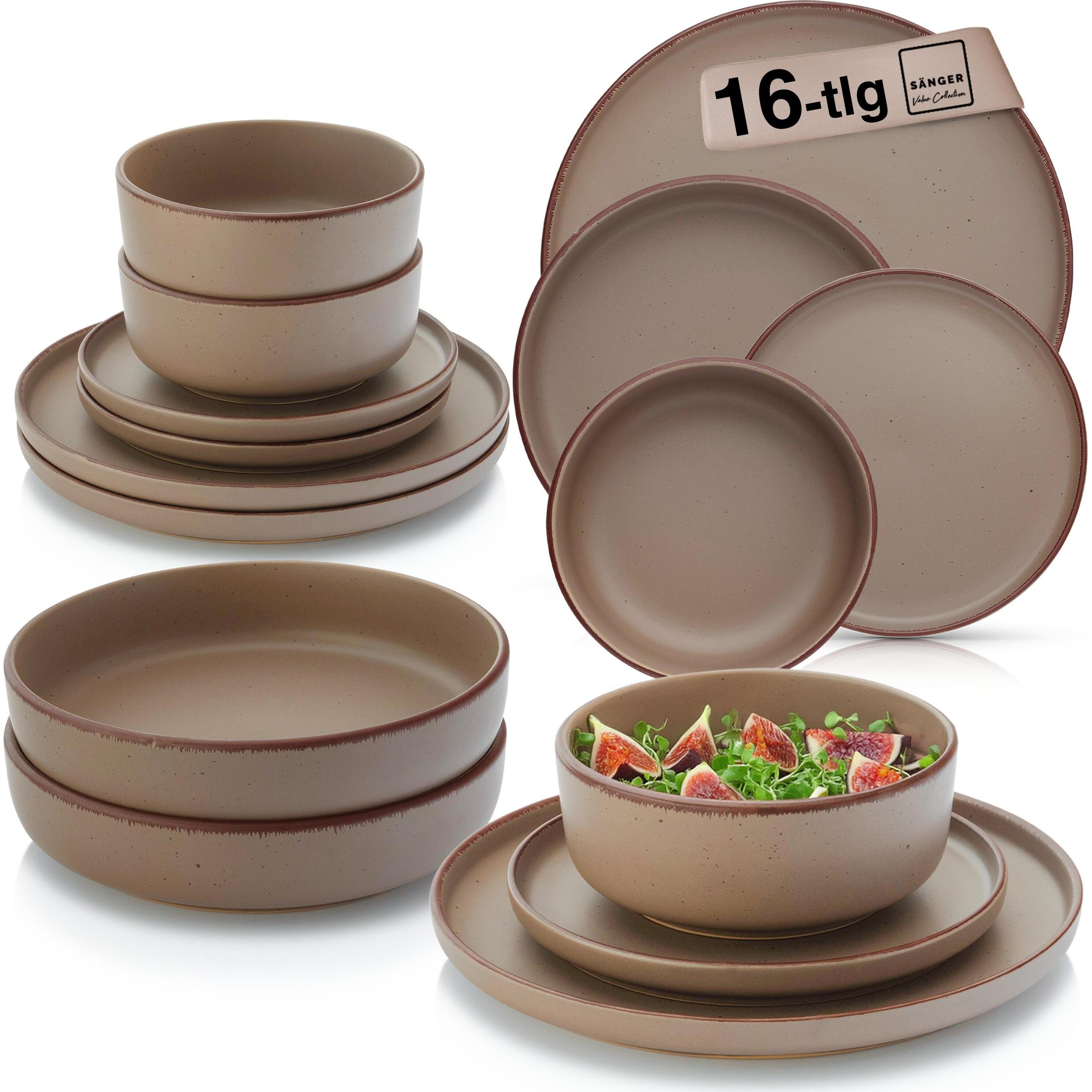 Sänger, Geschirrset, Tafelservice Bombay Oak (4 Stück)