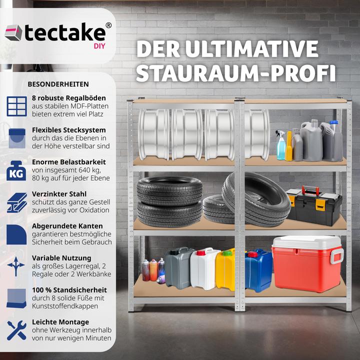 Produktbild tectake Schwerlastregale