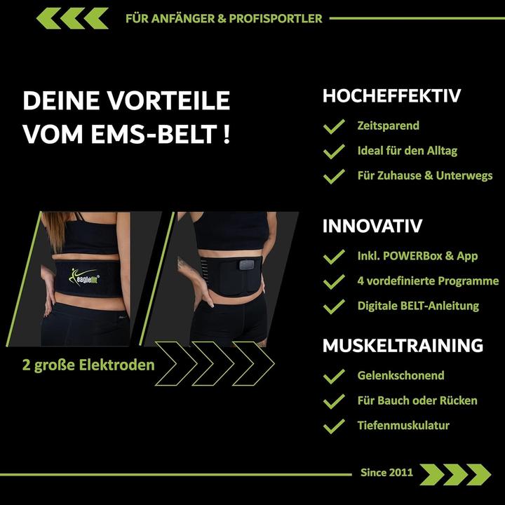 Actual product image Eaglefit EMS Abdominal Trainer Belt