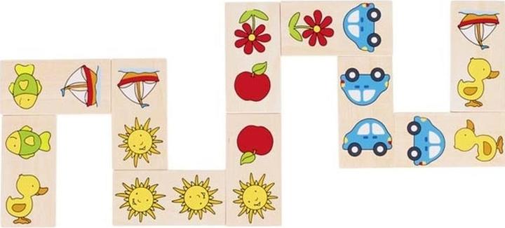 Produktbild Goki Holz-Domino (Deutsch, Englisch, Französisch, Italienisch, 2 Spieler)