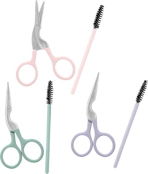 Actual product image dm ebelin Eyebrow scissors with brush