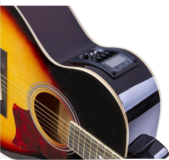 Produktbild Max Westerngitarre ShowKit Sunburst (Halbakustik Gitarren Set, Palisander, Linde)