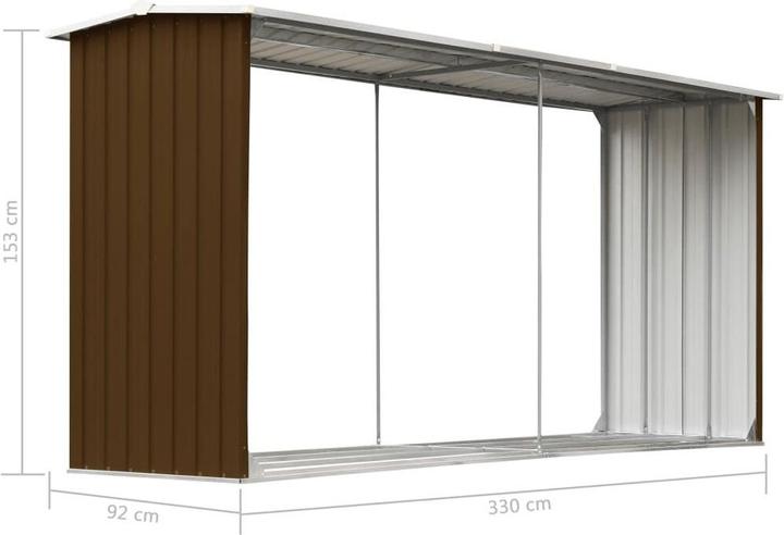 Actual product image vidaXL Brennholzlager (330 x 92 x 153 cm)