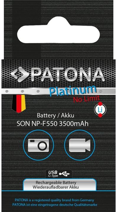 Actual product image Patona Platinum Battery Sony NP-F550 USB-C (Camera battery)