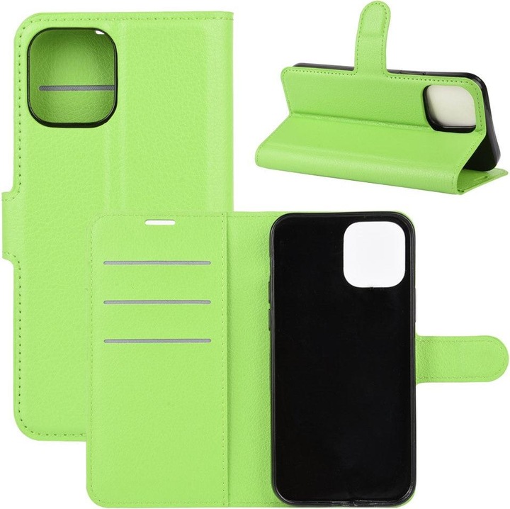 Actual product image Cover-Discount iPhone 12 / 12 Pro - Leather case cover green (Apple iPhone 12 Pro, Apple iPhone 12)