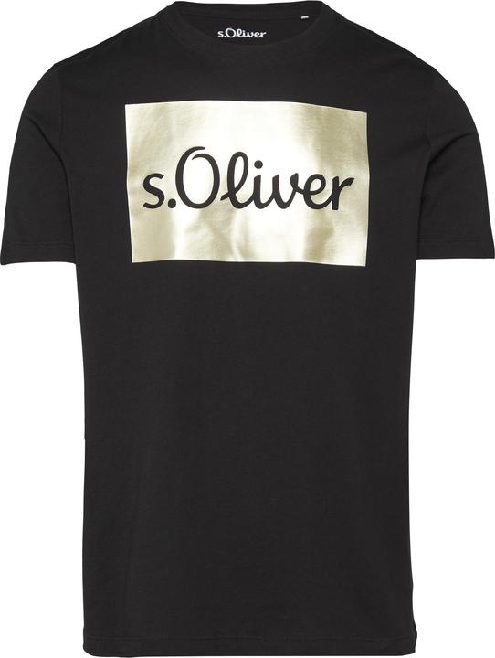 Produktbild s.Oliver T-Shirt T-Shirt mit Gold- oder Silber-Print (L)