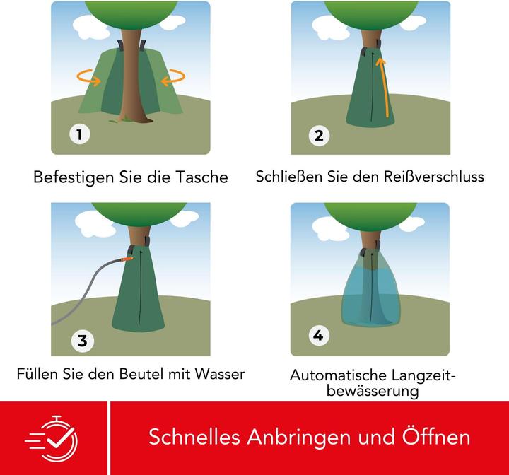 Produktbild Toolland Baumbew?sserungsbeutel - 75 L - 420 g/m? (Baumbewässerungssack)