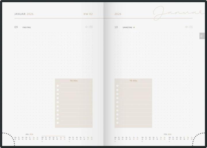 Image du produit Ridoide rido idé Tagesagenda Design Line Watercolor Blume, 2026 (148 x 210 mm, A5, 1 jour / 1 page)