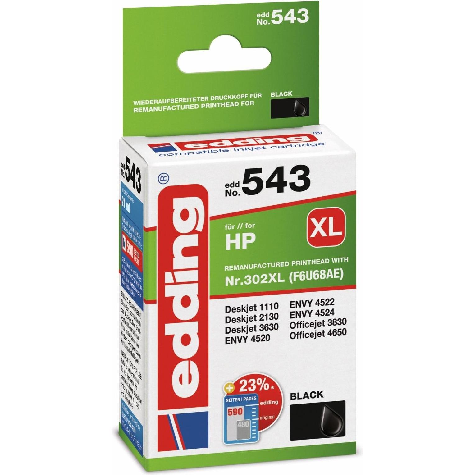 Edding, Druckerpatrone, EDD-543 Druckerpatrone (e) Kompatibel Hohe (XL-) Ausbeute (BK)