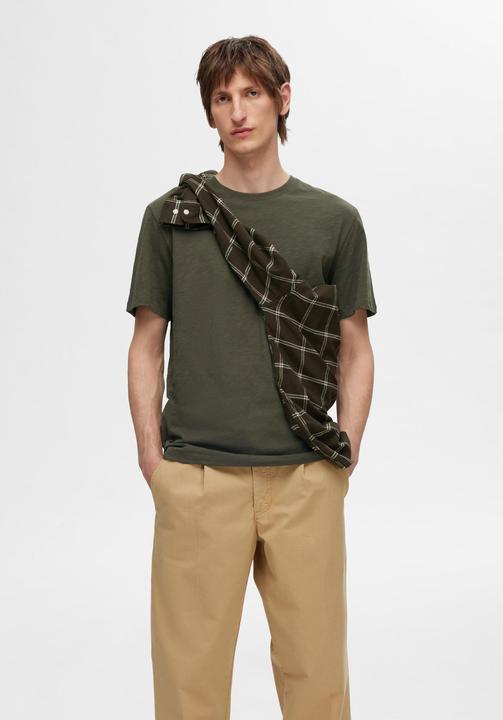 Immagine prodotto Selected Homme Maglietta in cotone con filato a fiamma (XXL)