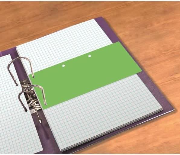 Produktbild Oxford Trennstreifen Duo, aus Karton, 240 x 105 mm, grün Lochung auf Längs- und Querseite