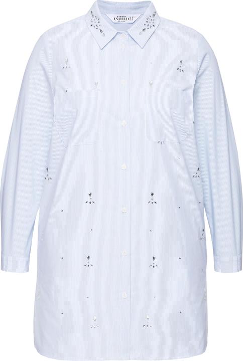 Actual product image Studio Untold Pintsriped Rhinestone Detail Button Down Blouse (42, 44)
