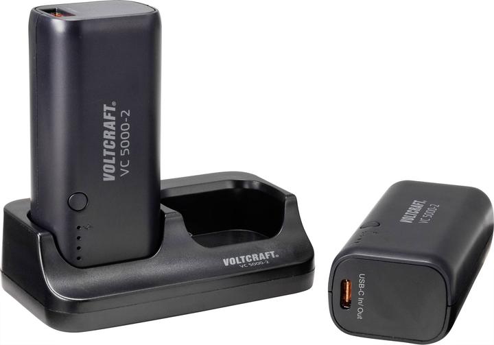 Image du produit Voltcraft Station de charge avec 2 powerbanks 5000 mAh (5000 mAh, 18.50 Wh)