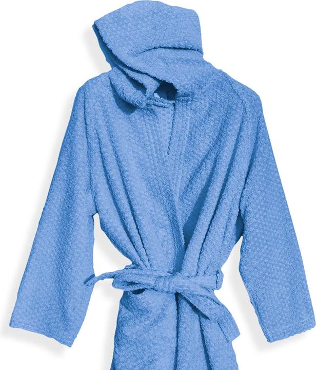 Produktbild Casativo Bademantel mit Wabendesign, unisex, Hellblau, M (M)