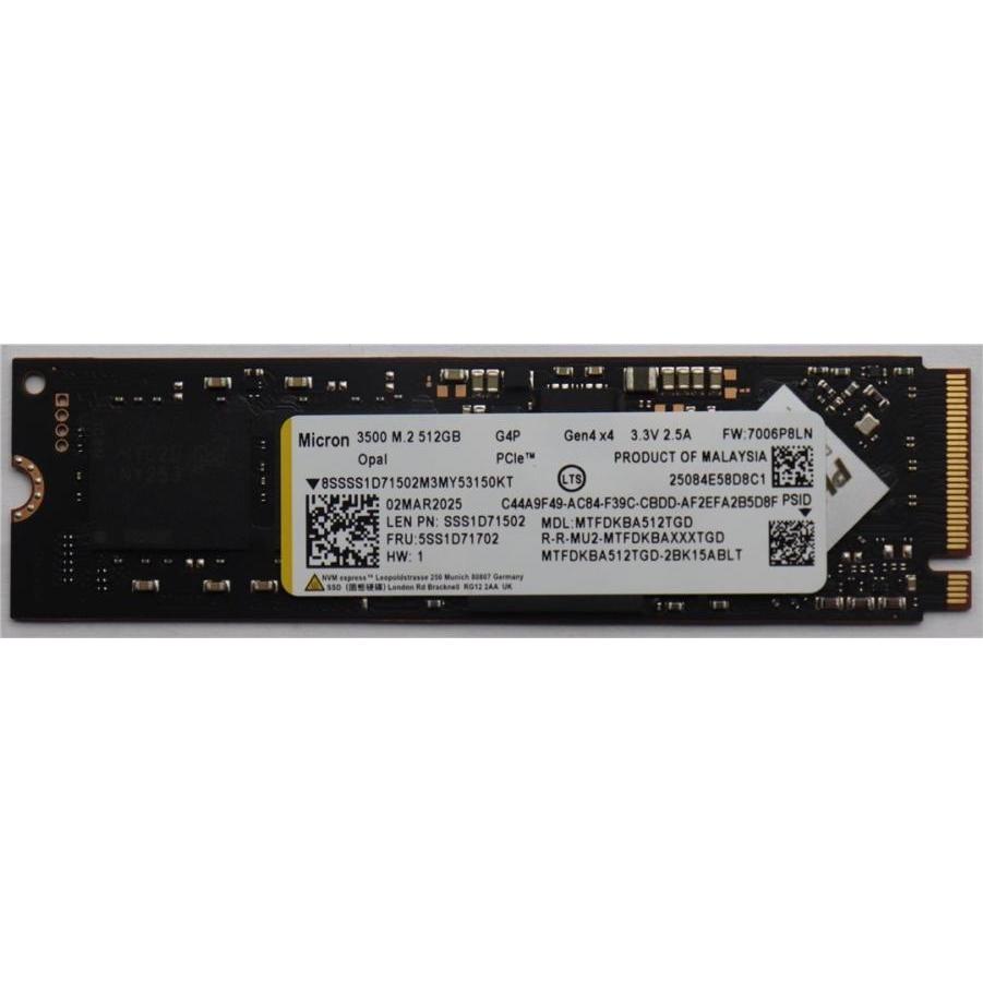 Lenovo SSD M.2 PCIe NVMe FRUM.2-2280 (512 GB, M.2 2280), SSD