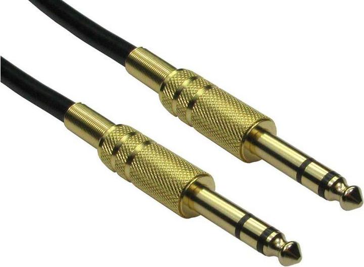 RS PRO Câble auxiliaire, prise stéréo 6,35 mm / prise stéréo 6,35 mm mâle L. 2m noir (2 m, Câble AUX)