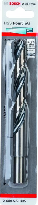Produktbild Bosch Professional Zubehör Metallspiralbohrer HSS PointTeQ, DIN 338, mit reduziertem Schaft, 13,5 mm (13.5 mm)