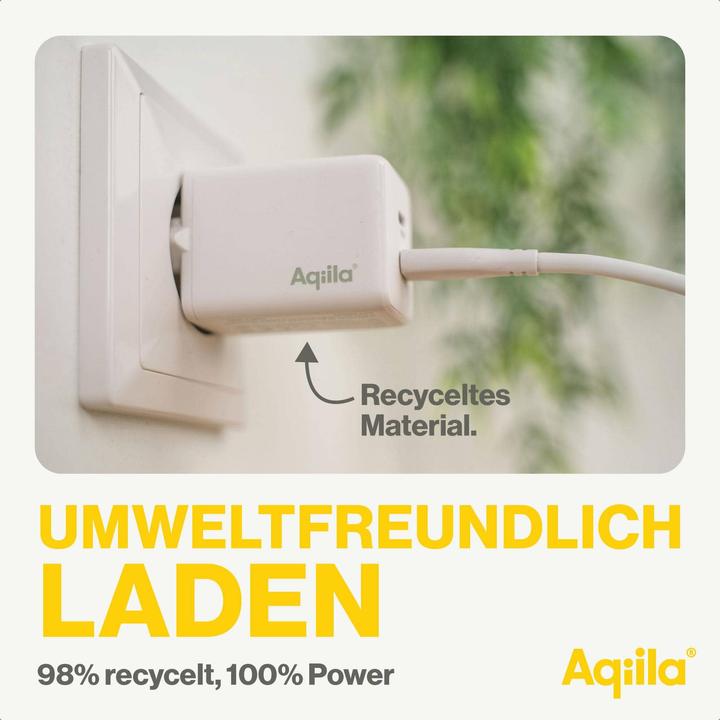 Image du produit Aqiila Chargebird W2 - Chargeur mural GaN, 45W PD - Blanc (45 W, 2 ports)