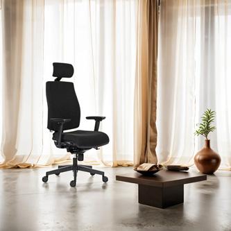 Produktbild Powerton ERGO JANA Ergonomischer Bürostuhl, Schwarz