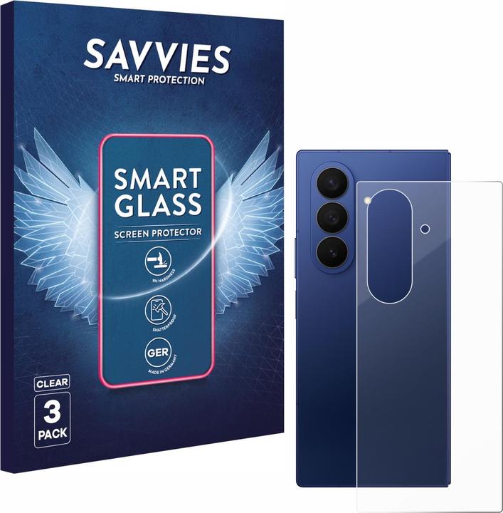 Actual product image Savvies 3x Smart Glass - 9H Hybrid Glass Screen Protector for Samsung Galaxy Z Fold 7 (Back) (3 pcs., Samsung Galaxy Z Fold7)